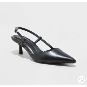 a new day Black Strappy Kitten Heels